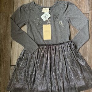 Hannah Banana Gray and Silver Shimmering, Shooting Star Dress